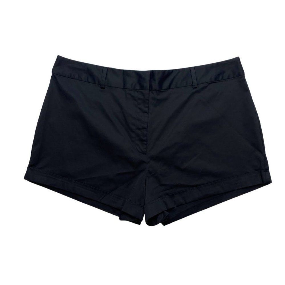 Danielle‎ Bernstein Shorts 16W 1X Black Women's Stretch Cuffed Soft NEW